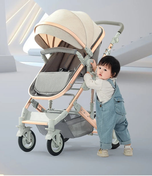 Multi-Functional Baby Stroller 3 in 1 With Car Seatbaby Strollers 4 in 1 Baby Stroller Ultra Light Small Foldable