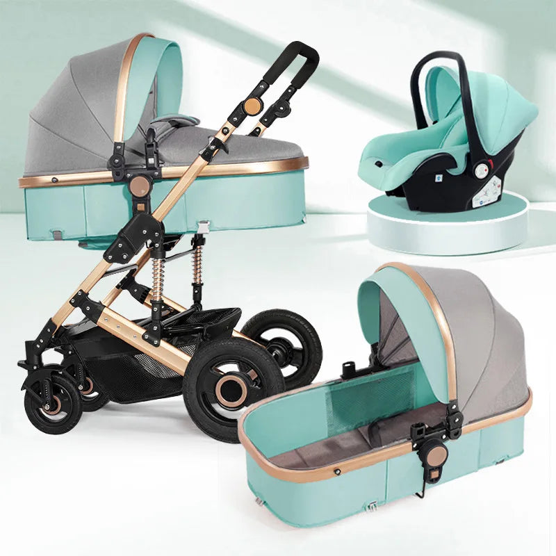 Multi-Functional Baby Stroller 3 in 1 With Car Seatbaby Strollers 4 in 1 Baby Stroller Ultra Light Small Foldable