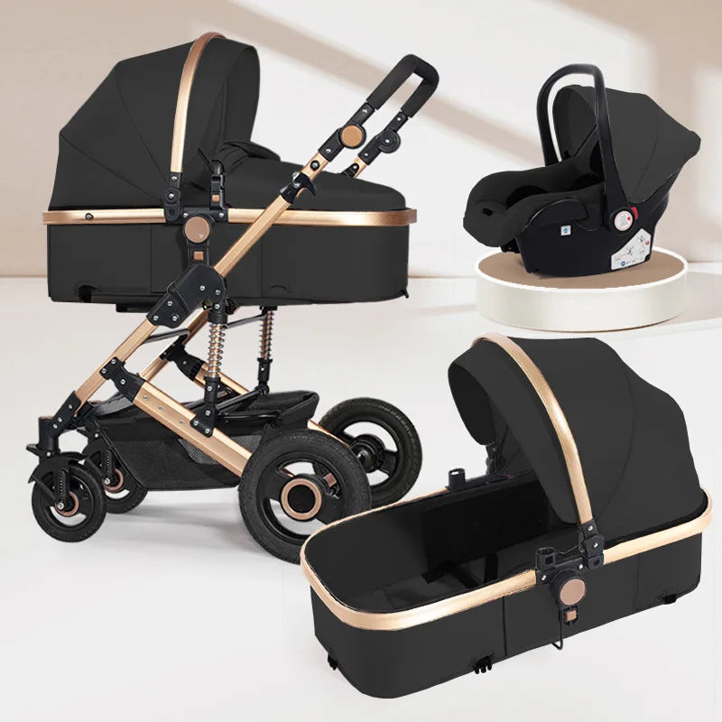 Multi-Functional Baby Stroller 3 in 1 With Car Seatbaby Strollers 4 in 1 Baby Stroller Ultra Light Small Foldable
