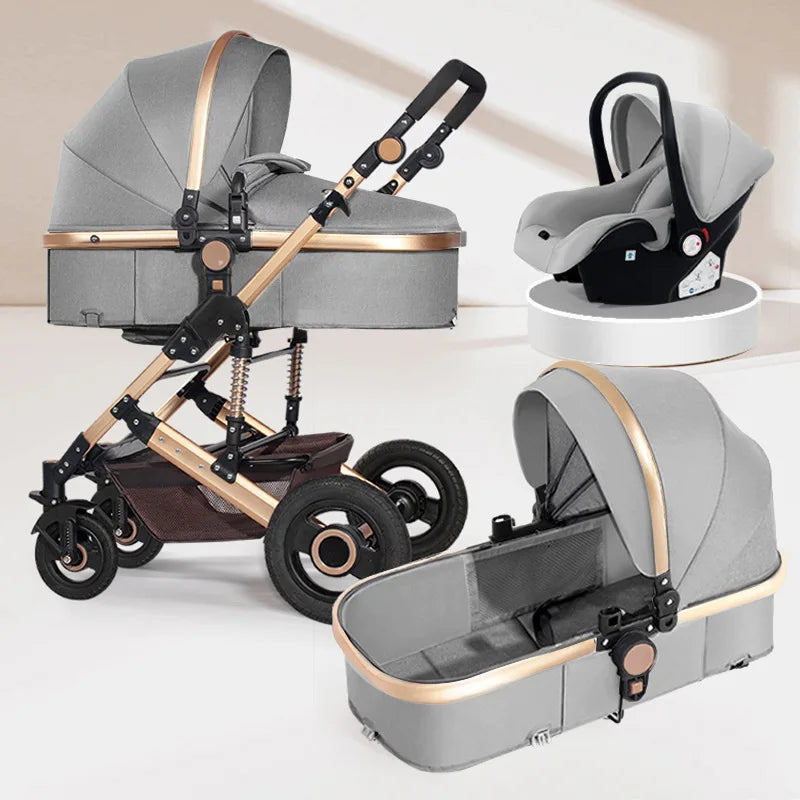 Multi-Functional Baby Stroller 3 in 1 With Car Seatbaby Strollers 4 in 1 Baby Stroller Ultra Light Small Foldable