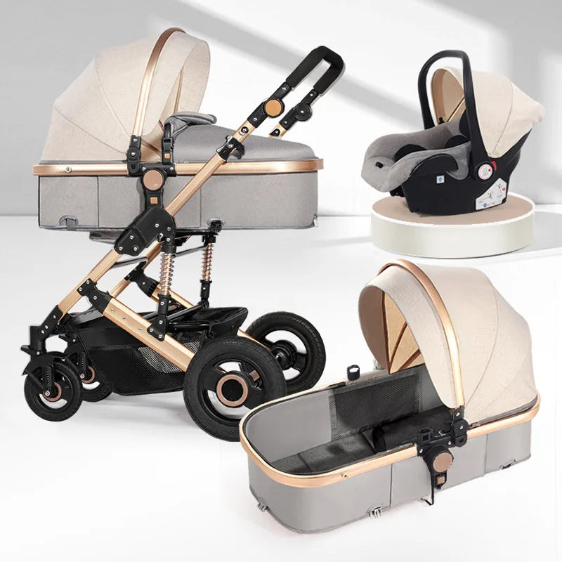 Multi-Functional Baby Stroller 3 in 1 With Car Seatbaby Strollers 4 in 1 Baby Stroller Ultra Light Small Foldable
