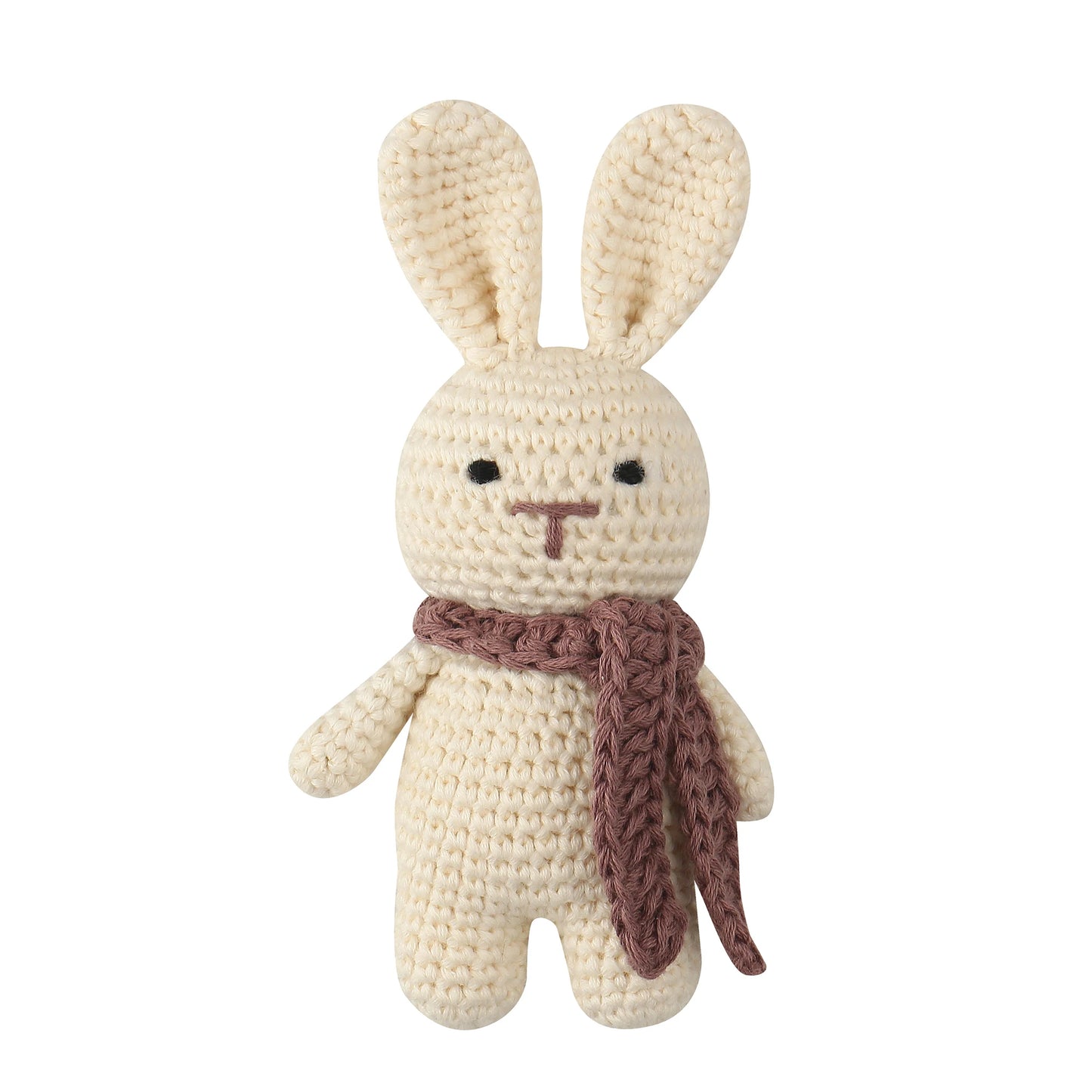 1Pc Wooden Crochet Bunny Rattle Toy Wood Ring Baby Teether Rodent Baby Gym Mobile Rattles Custom Name Educational Toys