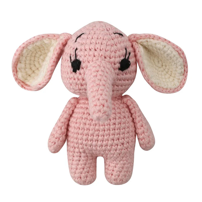 1Pc Wooden Crochet Bunny Rattle Toy Wood Ring Baby Teether Rodent Baby Gym Mobile Rattles Custom Name Educational Toys
